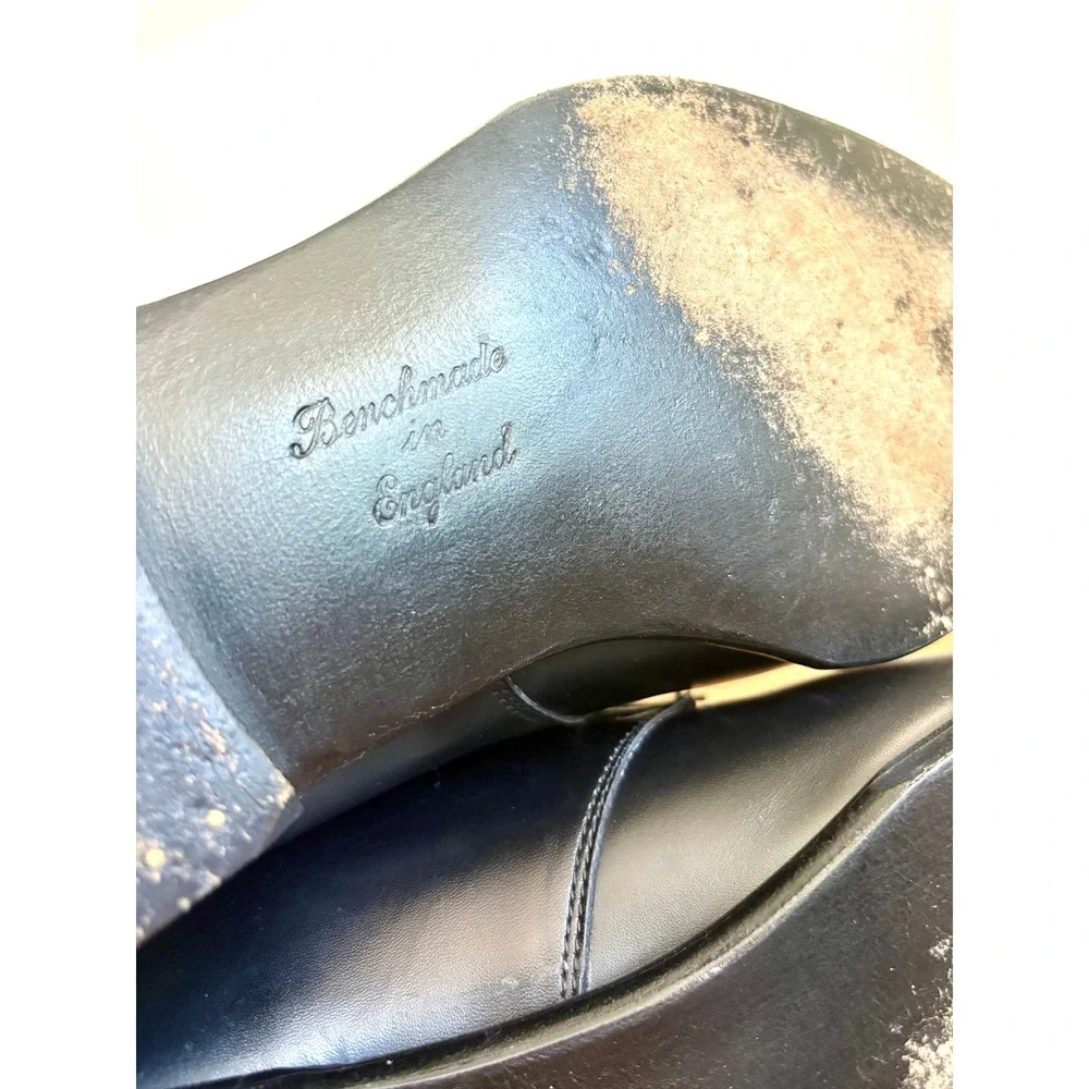 Sid Mashburn Size 10 Black Leather 2 Eyelet Gibson Derby Shoes Made England